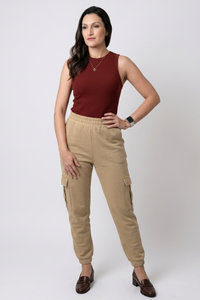 Calça Mumbai Bege-Dourado