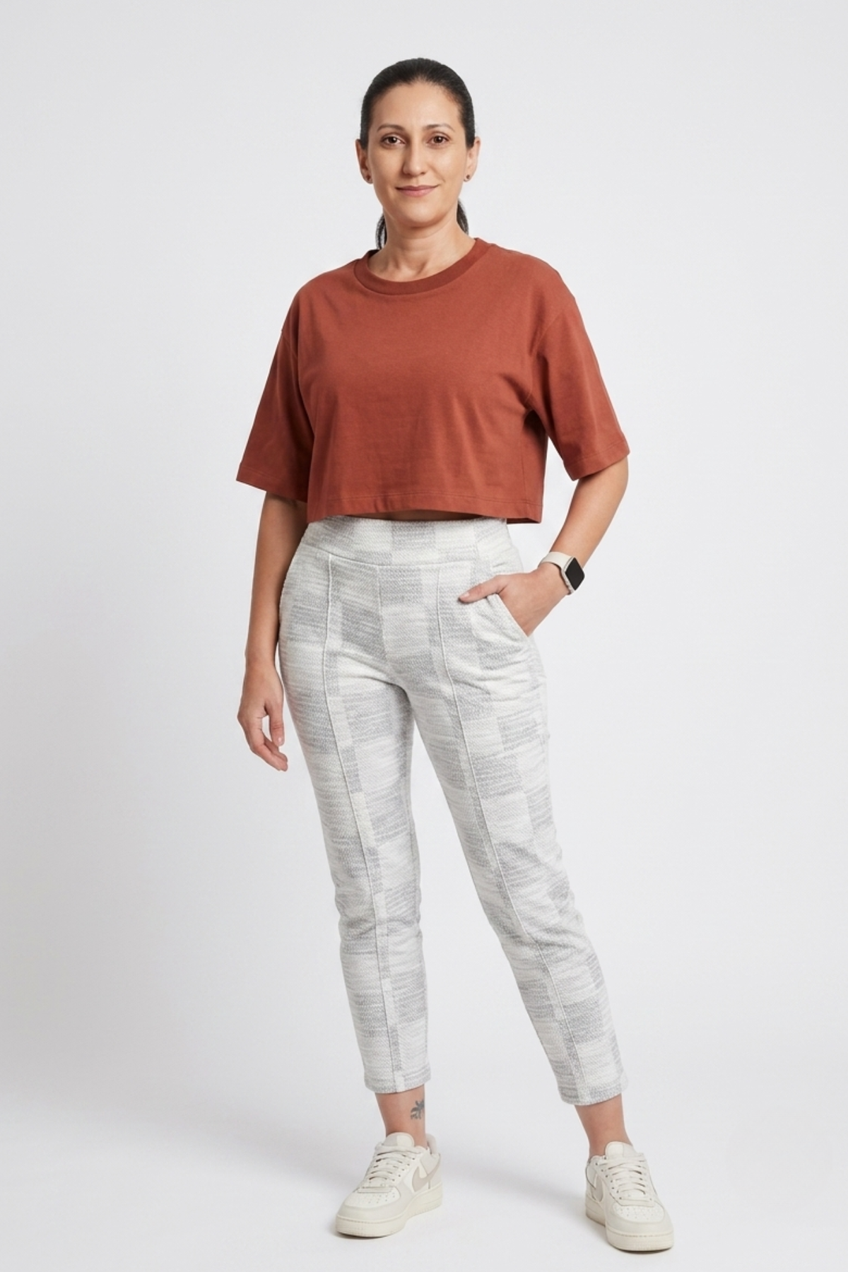 Cropped Mysore Marrom-Marsala