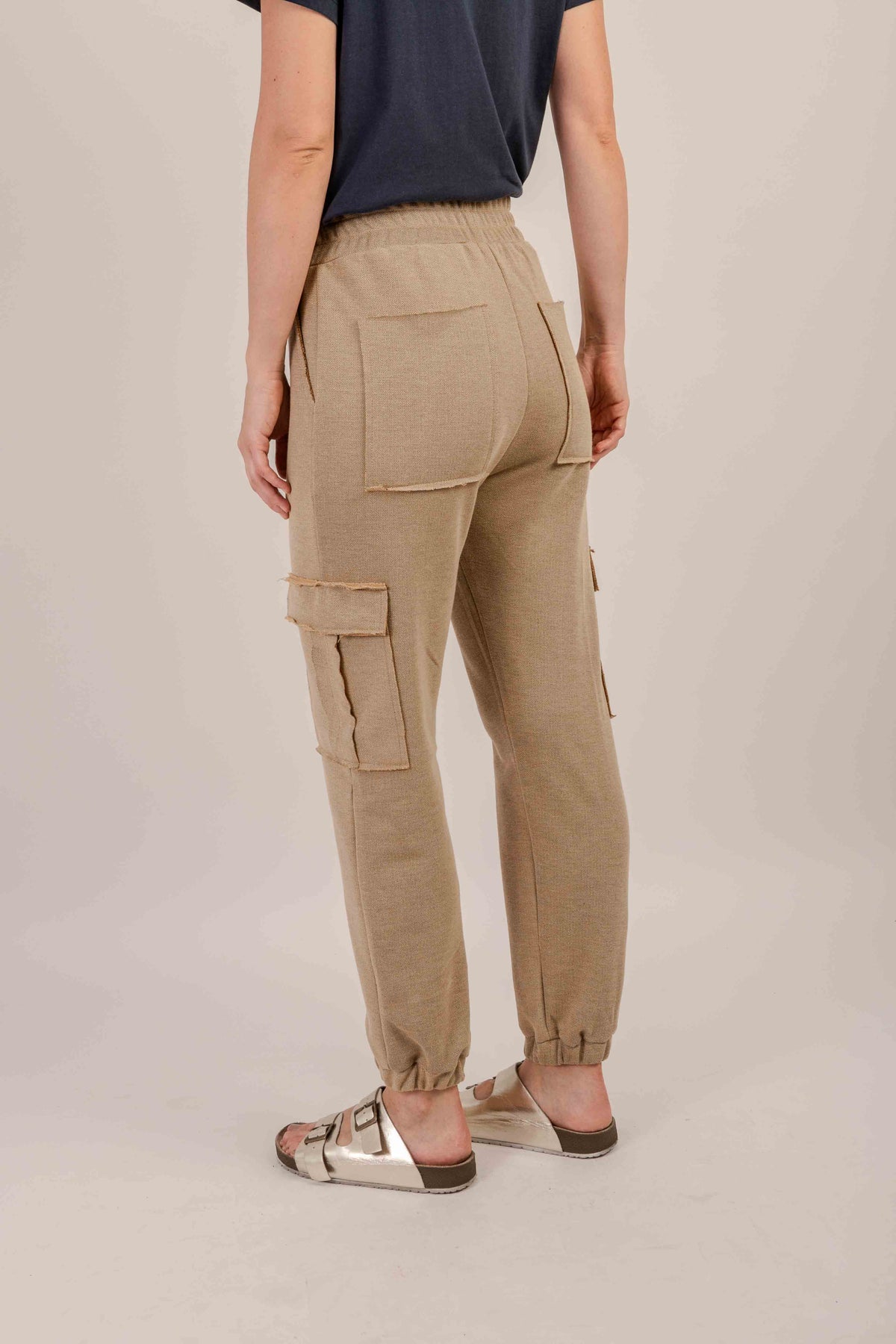 Calça Mumbai Bege-Dourado