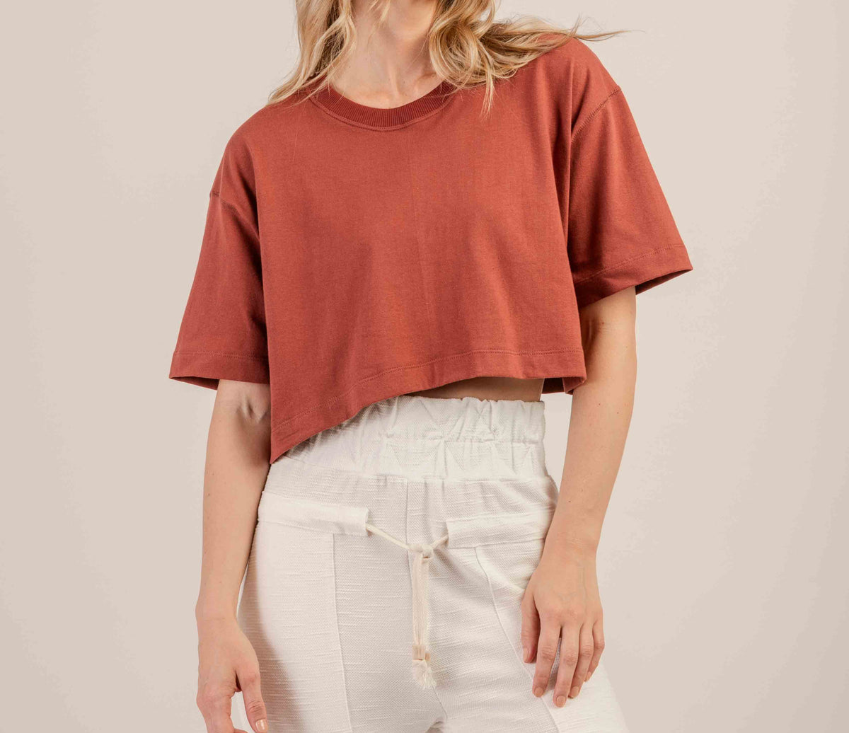 Cropped Mysore Marrom-Marsala