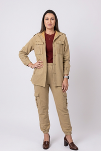 Jaqueta Mumbai Bege-Dourado